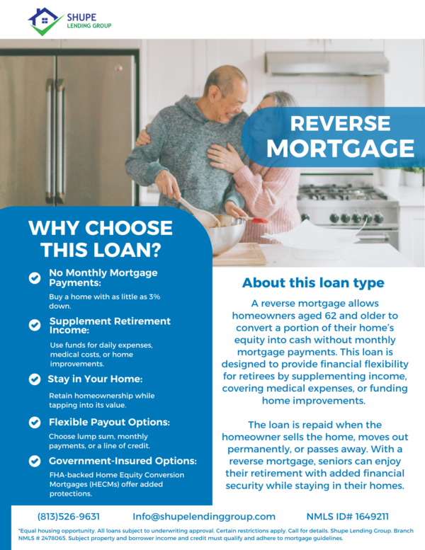 A reverse mortgage allows seniors to access home equity without monthly payments, providing financial flexibility in retirement.